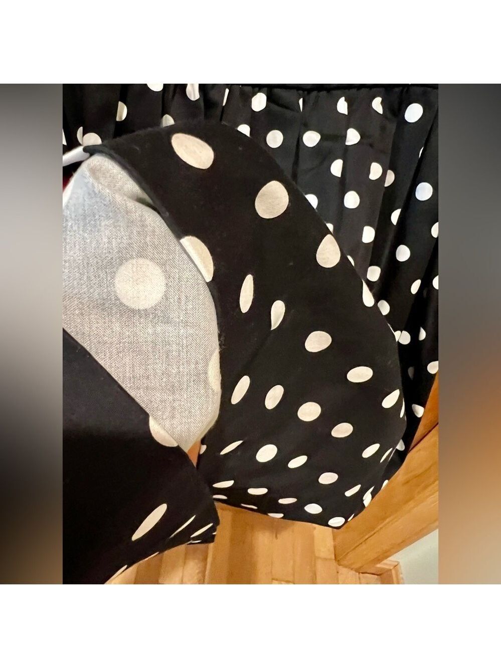 Lauren Conrad Dress Women's Size 10 Black White Dot Bow Detail - Picture 6 of 6